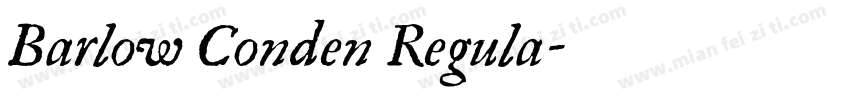 Barlow Conden Regula字体转换